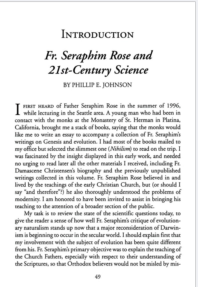 Genesis, Creation and Early Man by Seraphim Rose