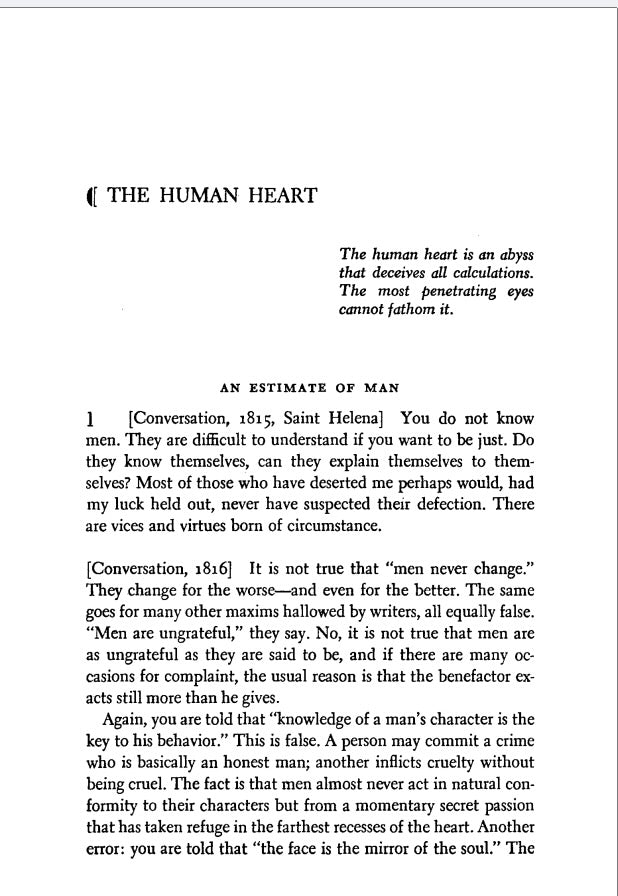 The Mind of Napoleon, ed. and trans. by J. Christopher Herold