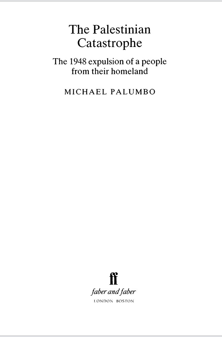 The Palestinian Catastrophe by Michael Palumbo