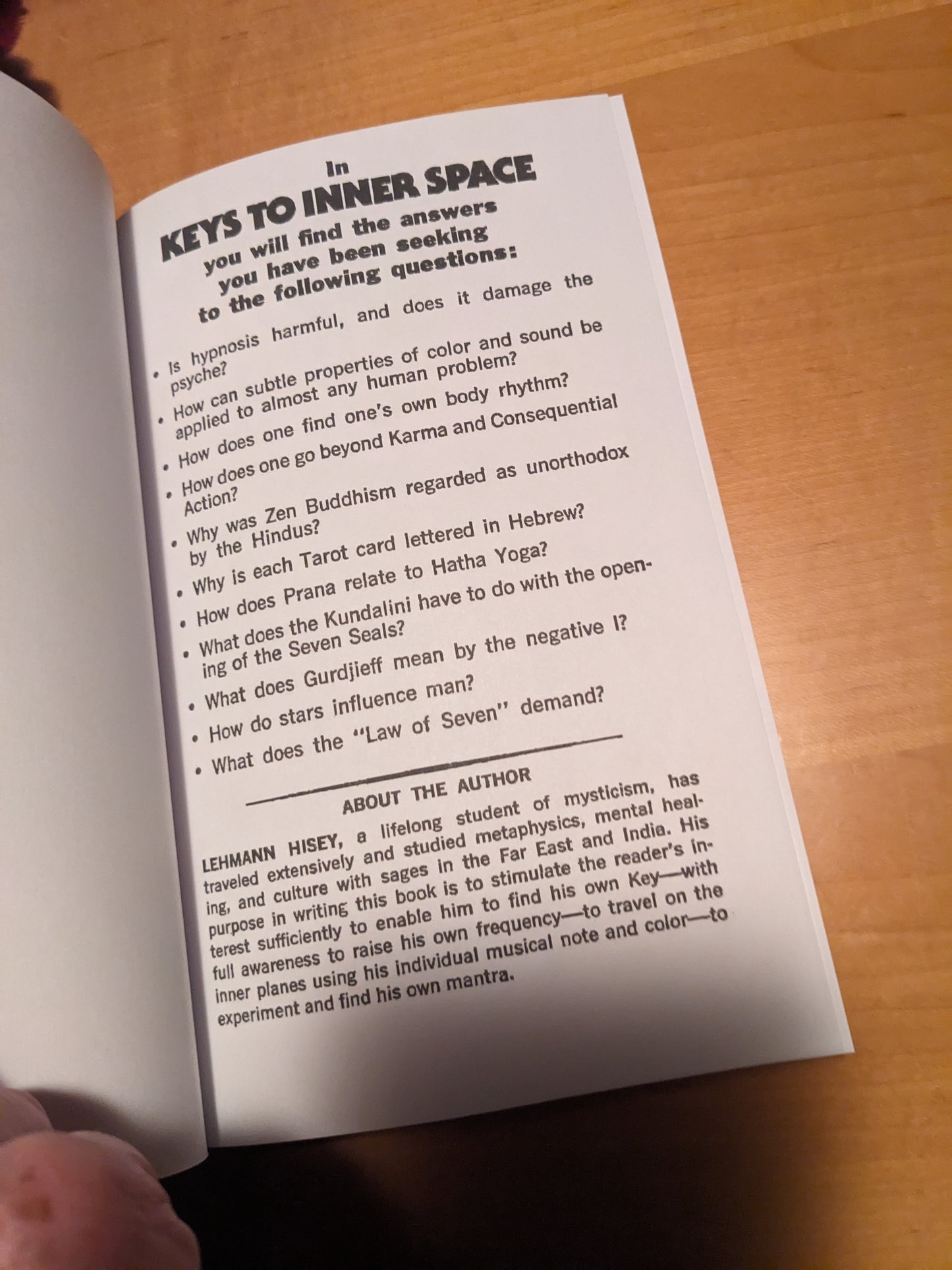 Keys to Inner Space by Lehmann Hisey