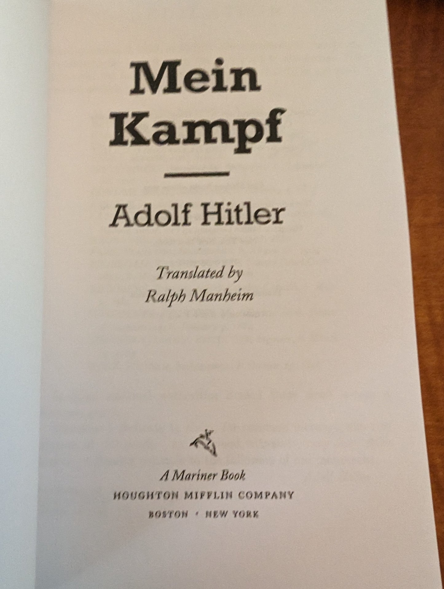 Mein Kampf by Adolf Hitler (Ralph Manheim trans.)