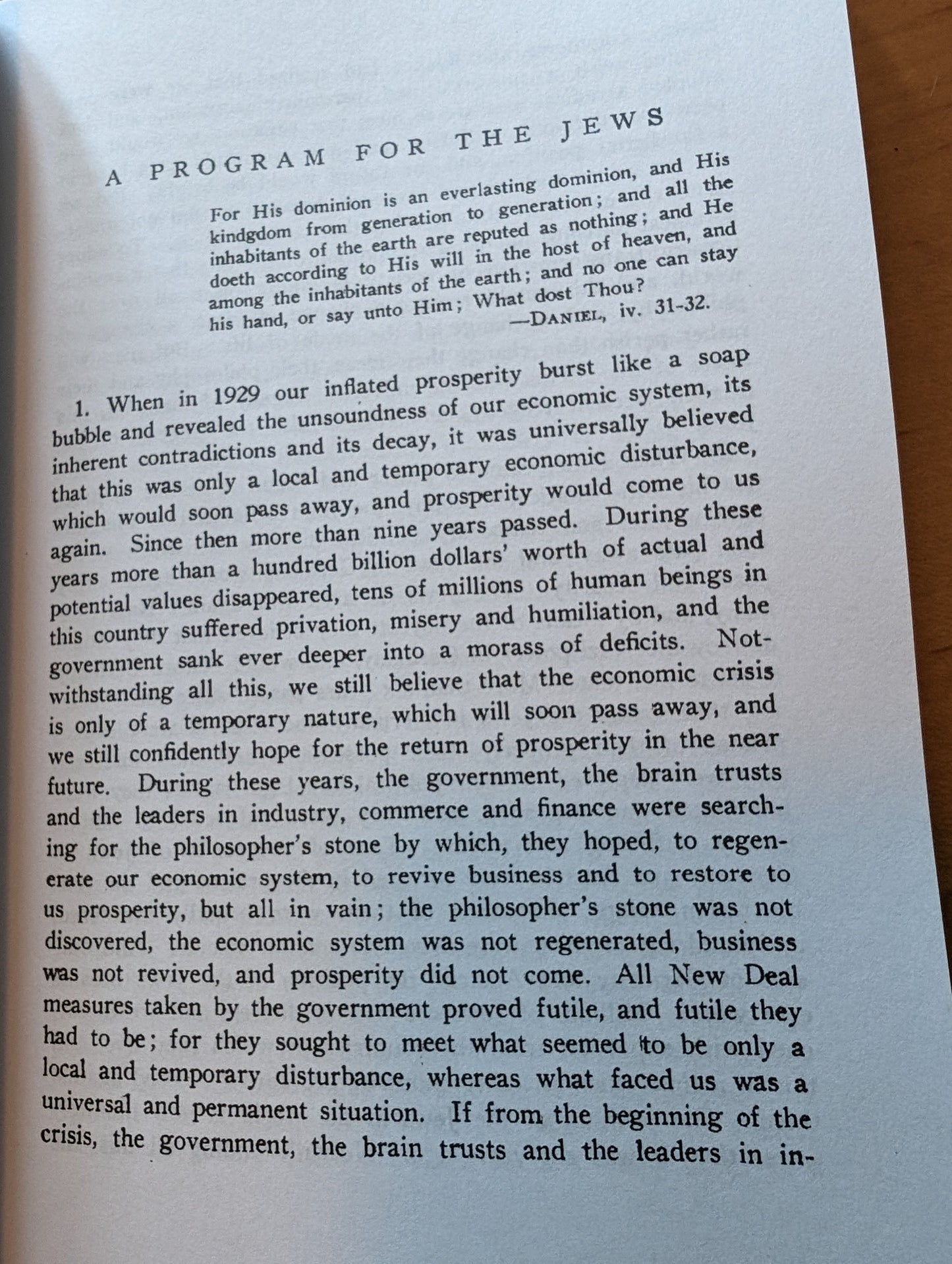 A Program for the Jews and an Answer to All Anti-Semites by Harry Waton
