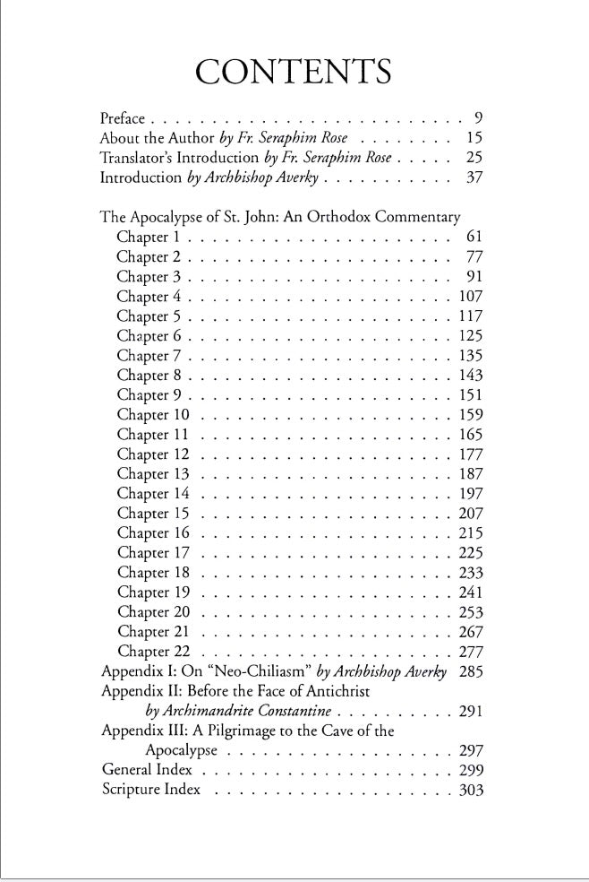 The Apocalypse: In the Teachings of Ancient Christianity by Averky Taushev, Seraphim Rose (Translator)