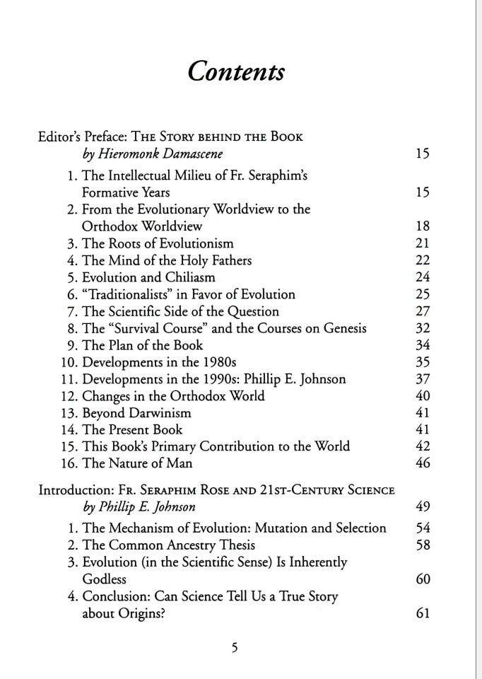 Genesis, Creation and Early Man by Seraphim Rose