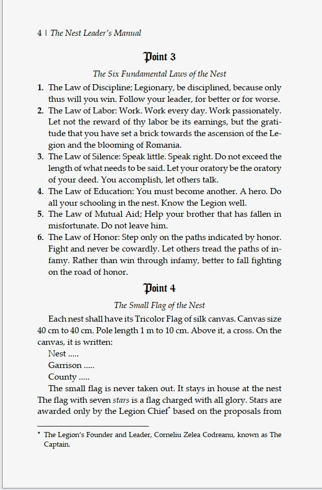 The Nest Leader's Manual by Corneliu Zelea Codreanu