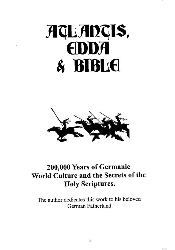Atlantis, Edda & Bible by Hermann Wieland