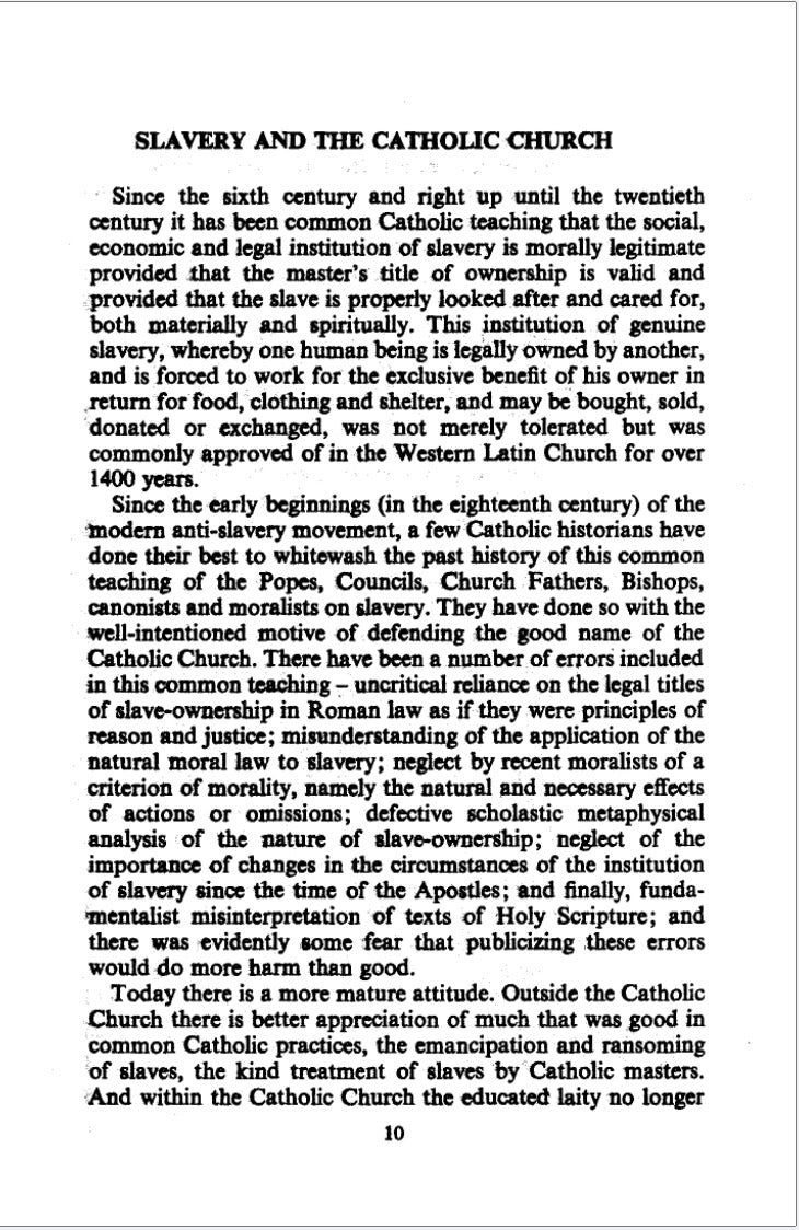 Slavery and the Catholic Church by John Francis Maxwell