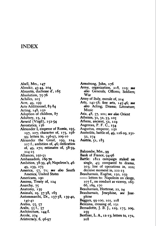 The Mind of Napoleon, ed. and trans. by J. Christopher Herold