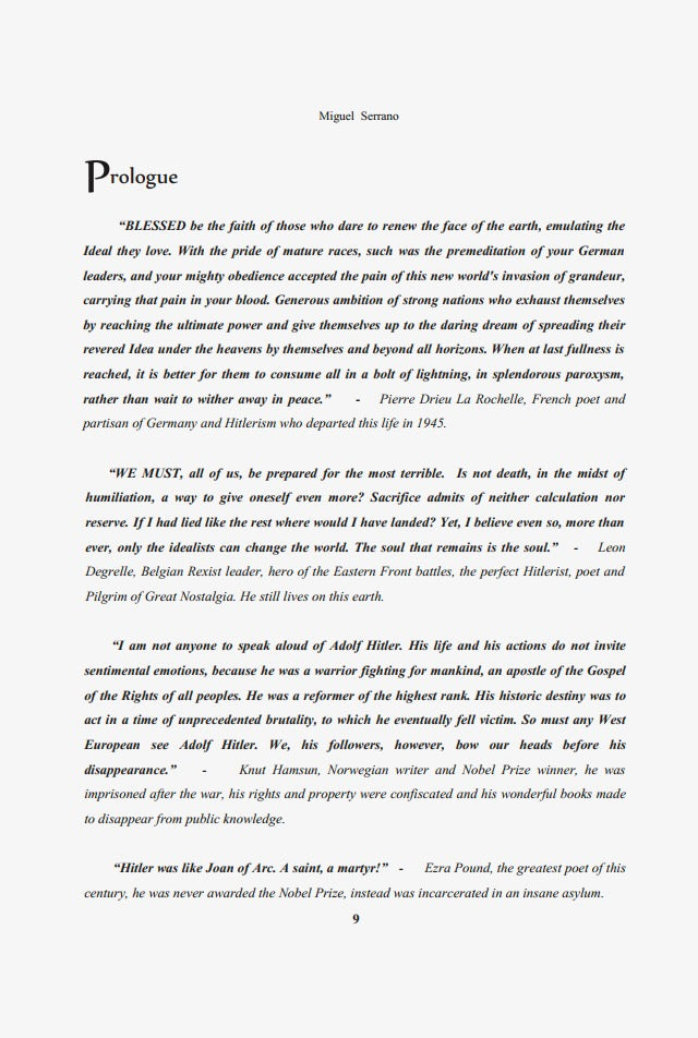 Adolf Hitler: The Ultimate Avatar by Miguel Serrano