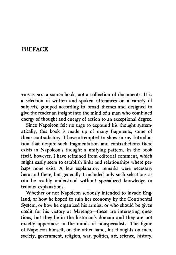 The Mind of Napoleon, ed. and trans. by J. Christopher Herold