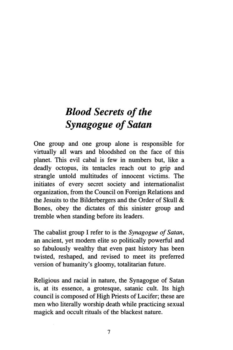 The Synagogue of Satan by Andrew Carrington Hitchcock