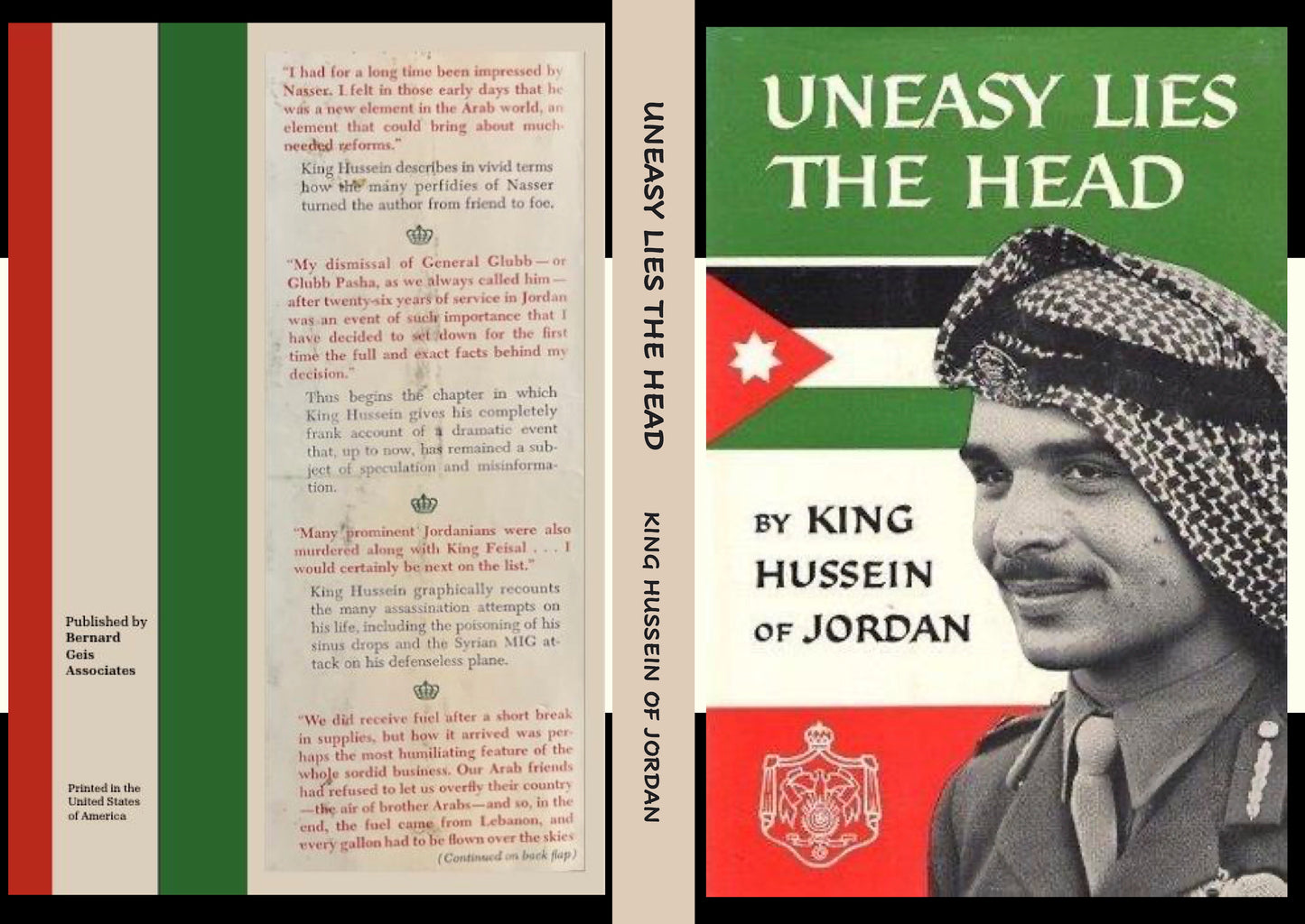 Uneasy Lies the Head by King Hussein I of Jordan