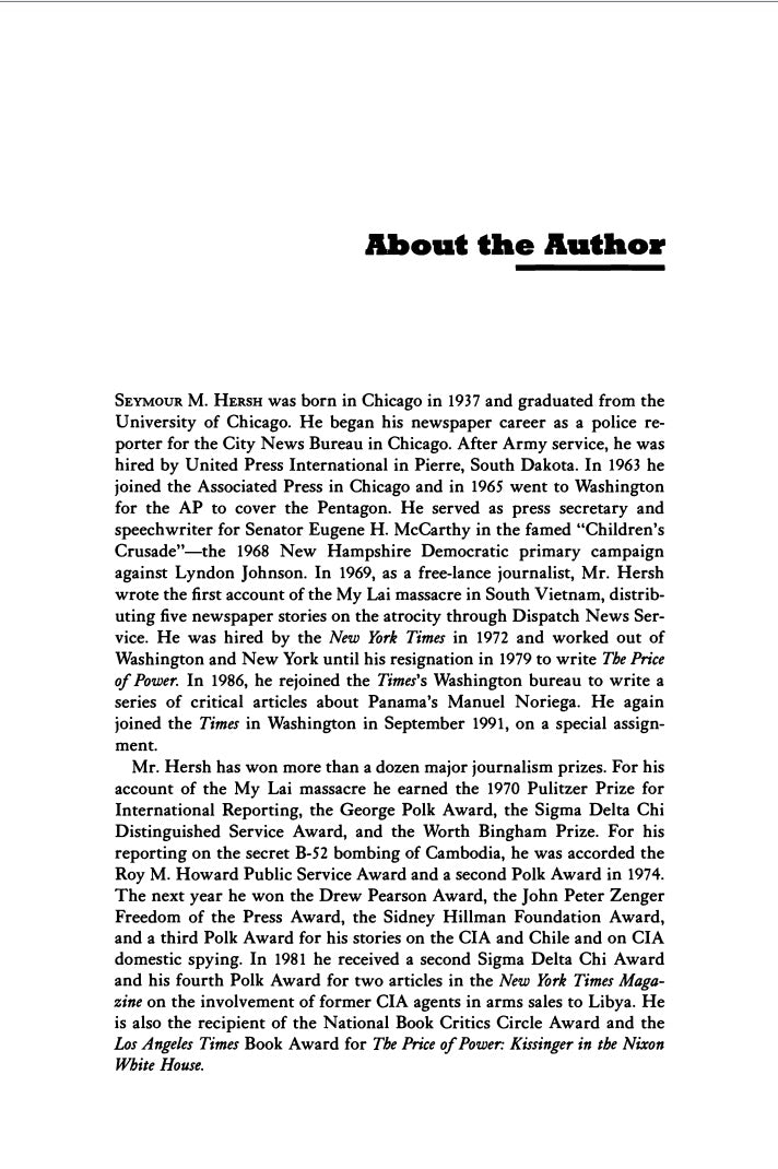 The Samson Option by Seymour Hersh