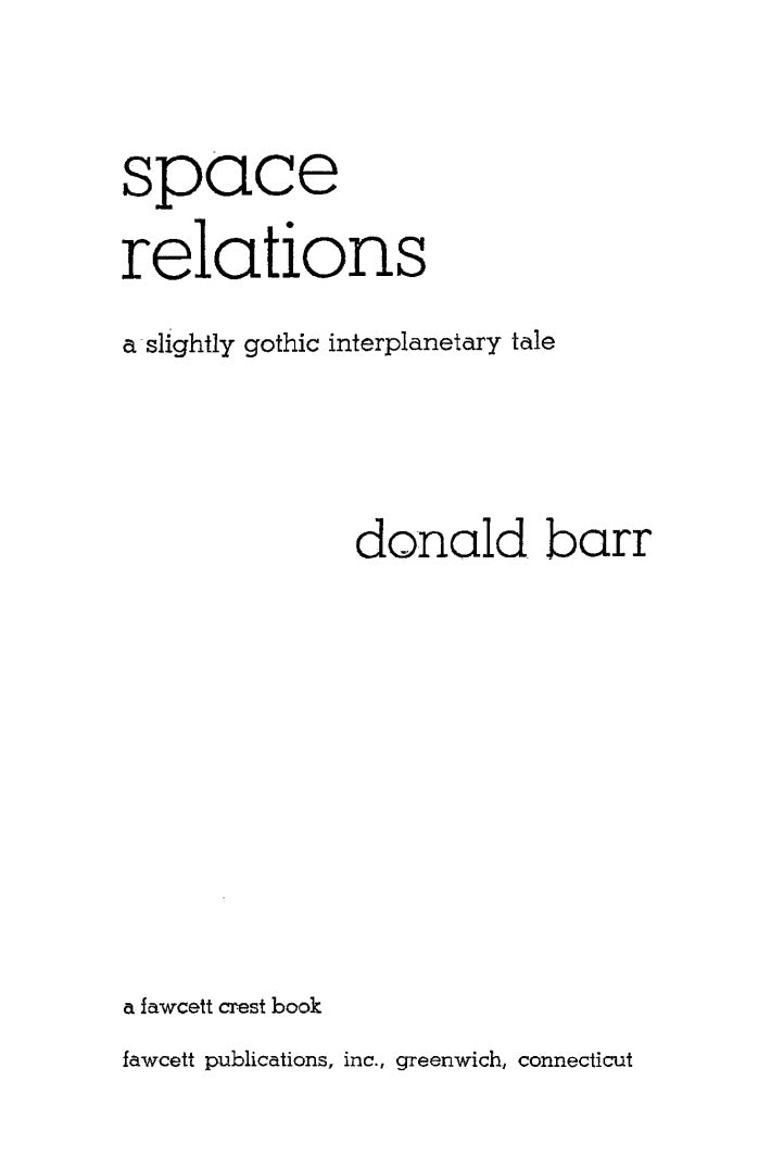 Space Relations by Donald Barr