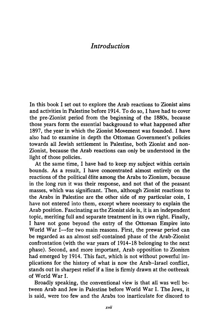 The Arabs and Zionism before World War I by Neville Mandel