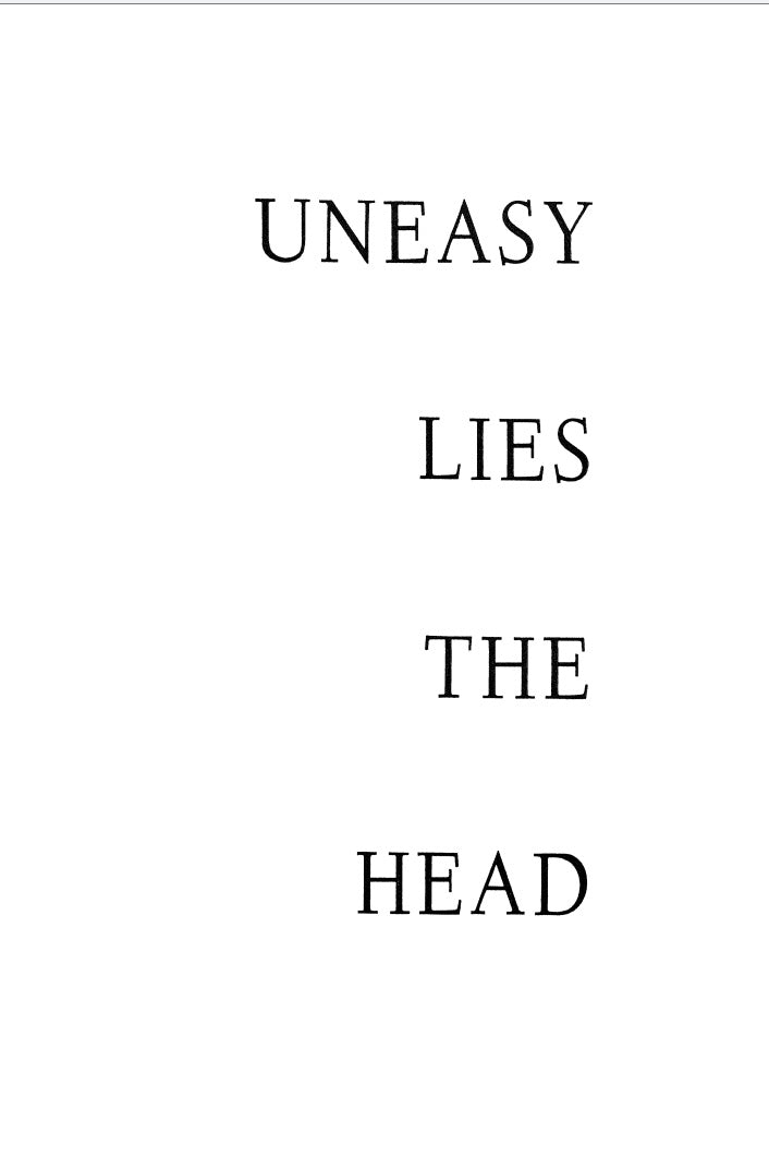 Uneasy Lies the Head by King Hussein I of Jordan