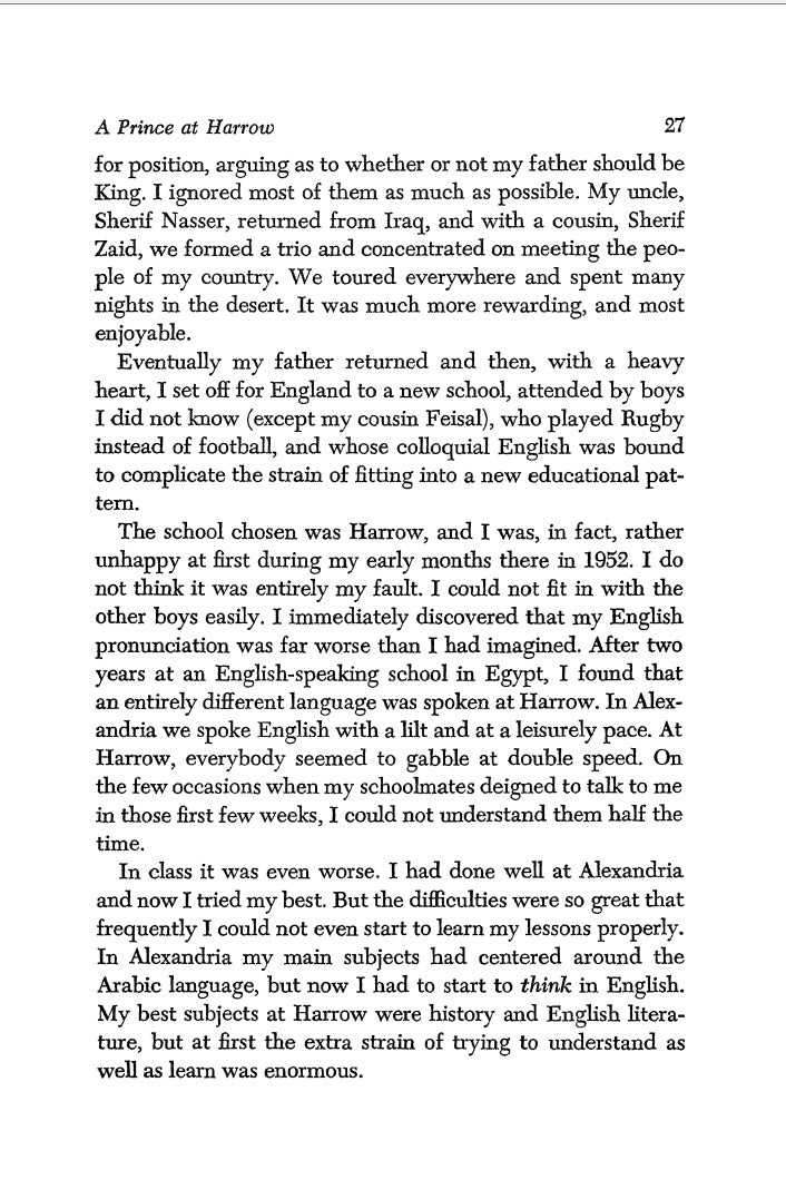 Uneasy Lies the Head by King Hussein I of Jordan