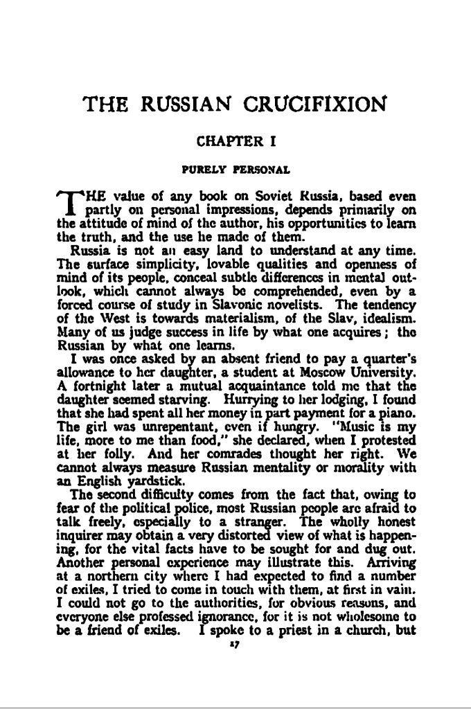 The Russian crucifixion: the full story of the persecution of religion under bolshevism by F.A. Mackenzie