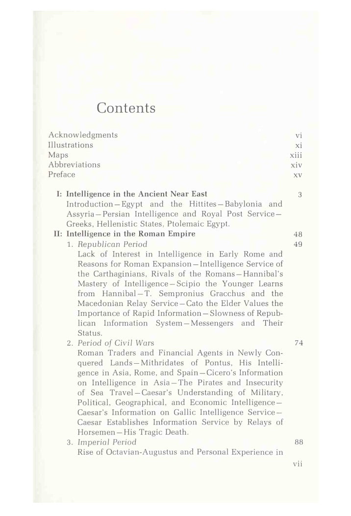 Origins of Intelligence Services by Francis Dvornik