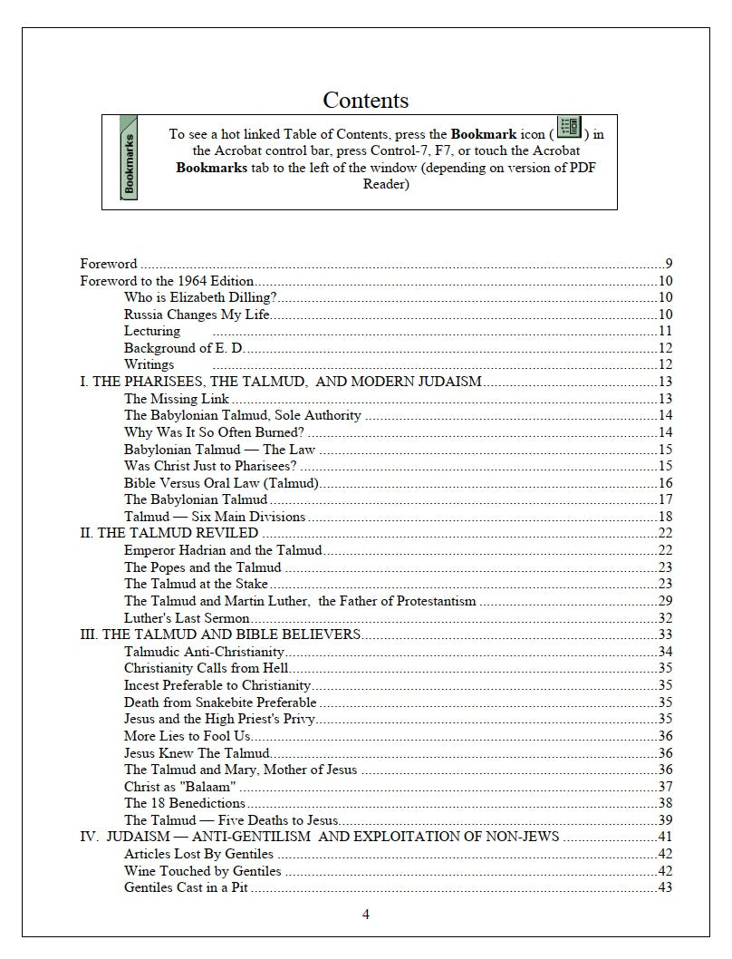 The Jewish Religion: Its Influence Today by Elizabeth Dilling