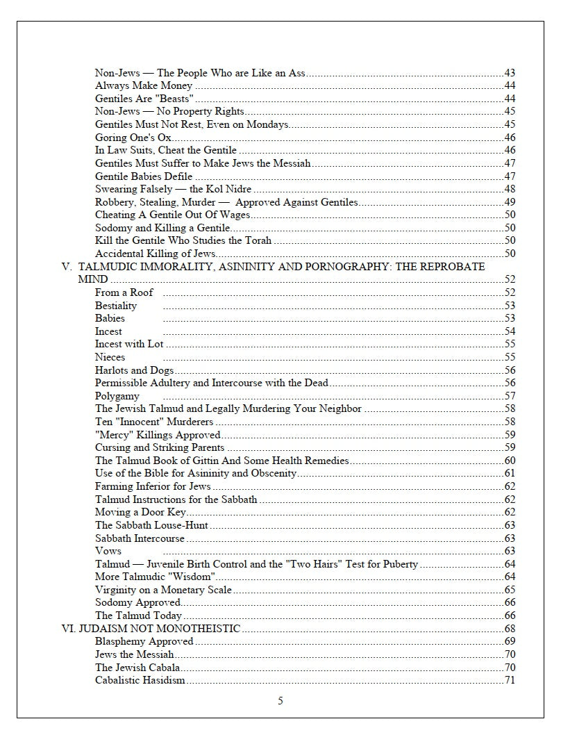 The Jewish Religion: Its Influence Today by Elizabeth Dilling