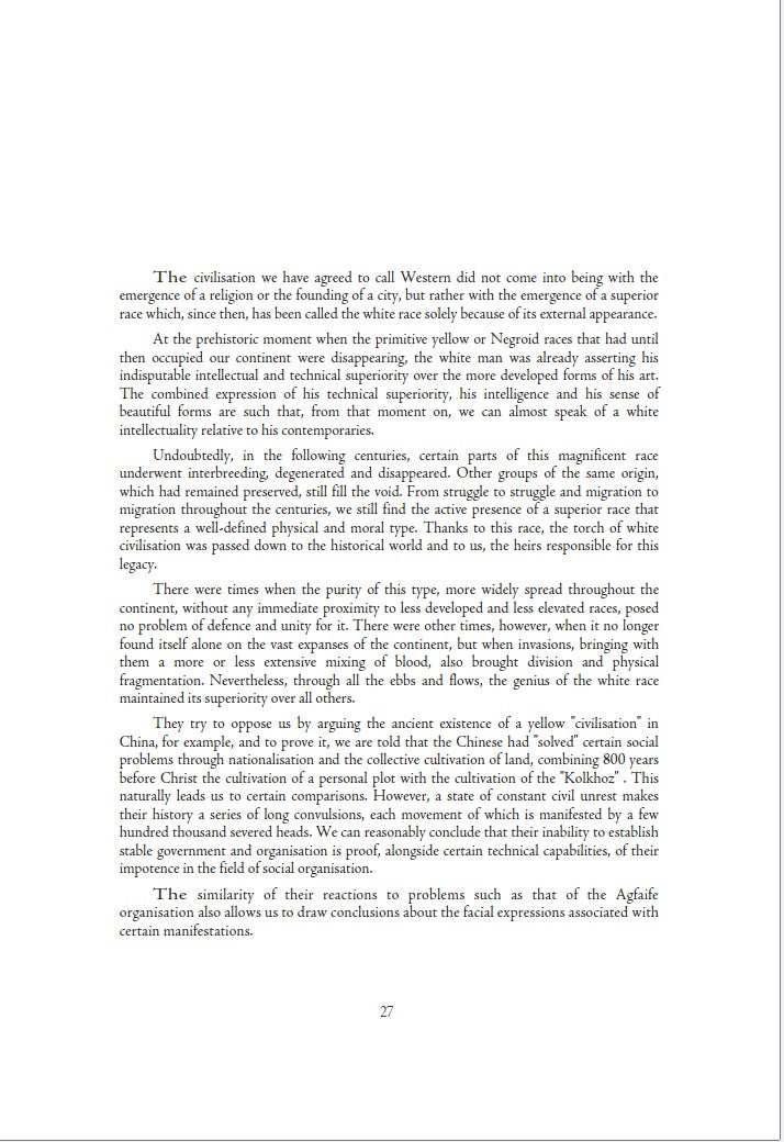 Contribution to a Racist Ethic by Rene Binet
