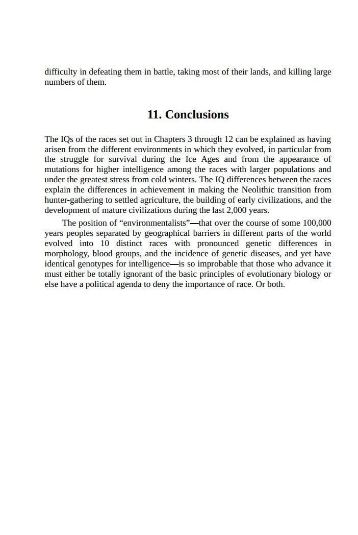 Race Differences in Intelligence by Richard Lynn
