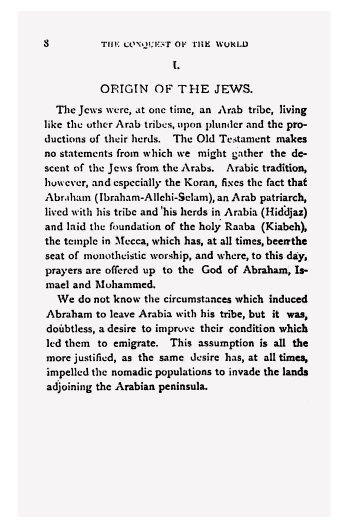 The Conquest of the World by Jews by Major Osman Bey