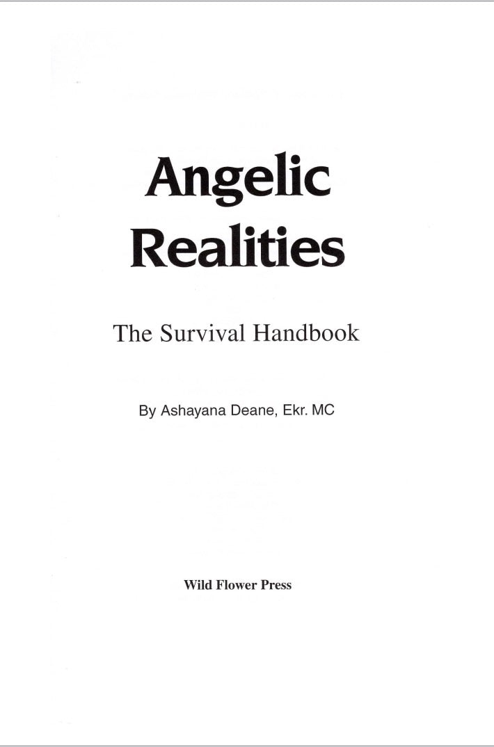 Angelic Realities The Survival Handbook by Ashayana Deane