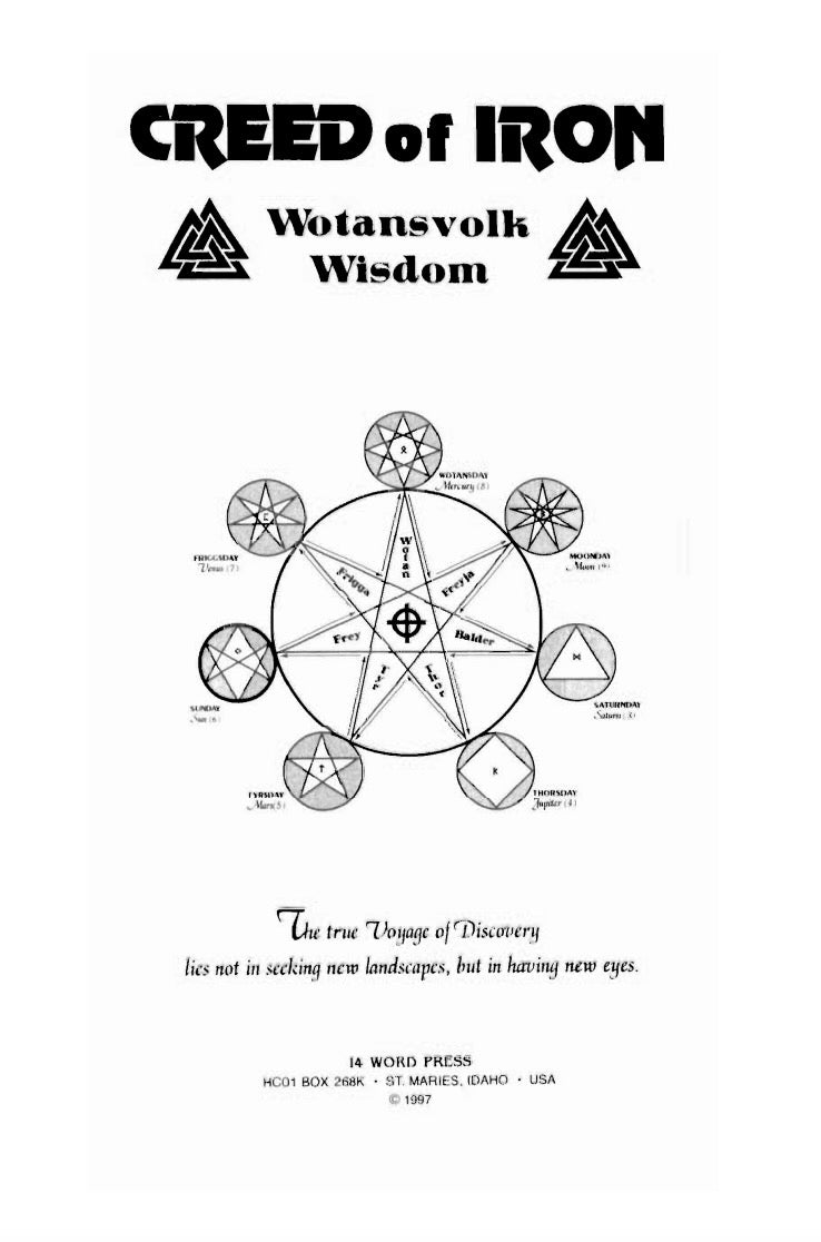 Creed of Iron: Wotansvolk Wisdom by Ron McVan