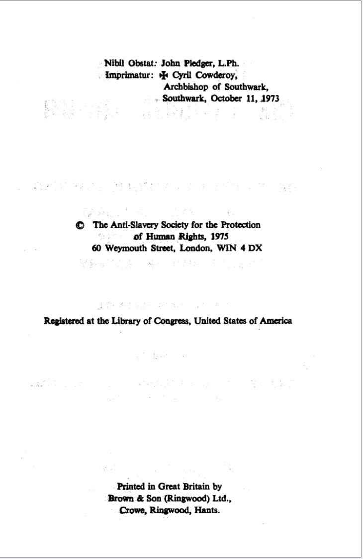 Slavery and the Catholic Church by John Francis Maxwell