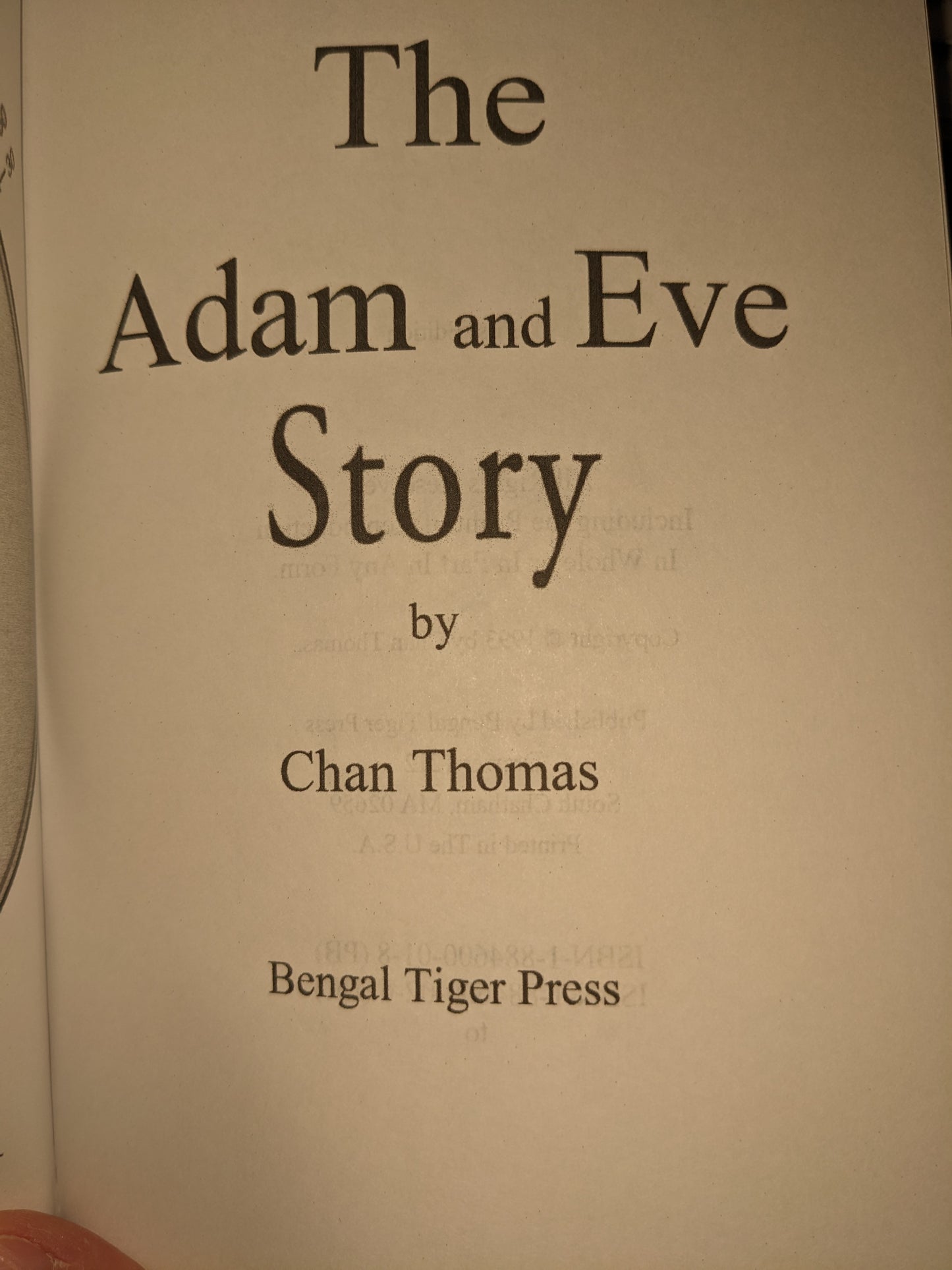 The Adam and Eve Story, by Chan Thomas