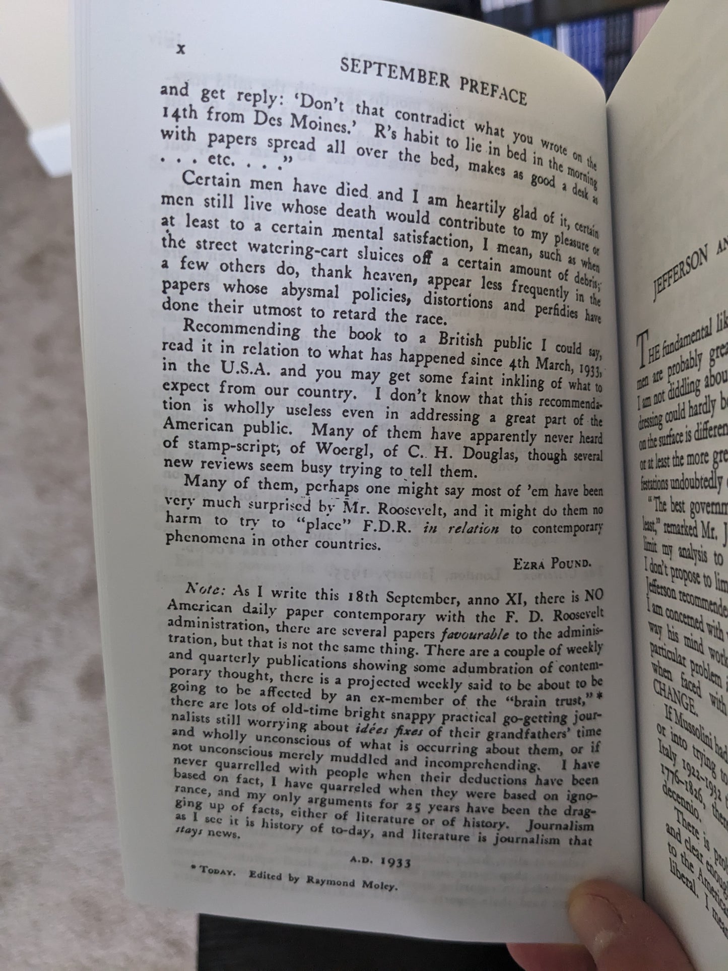 Jefferson and/or Mussolini by Ezra Pound