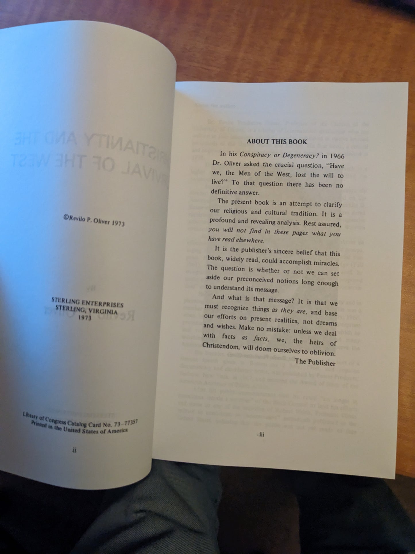 Christianity and the Survival of the West by Revilo P. Oliver