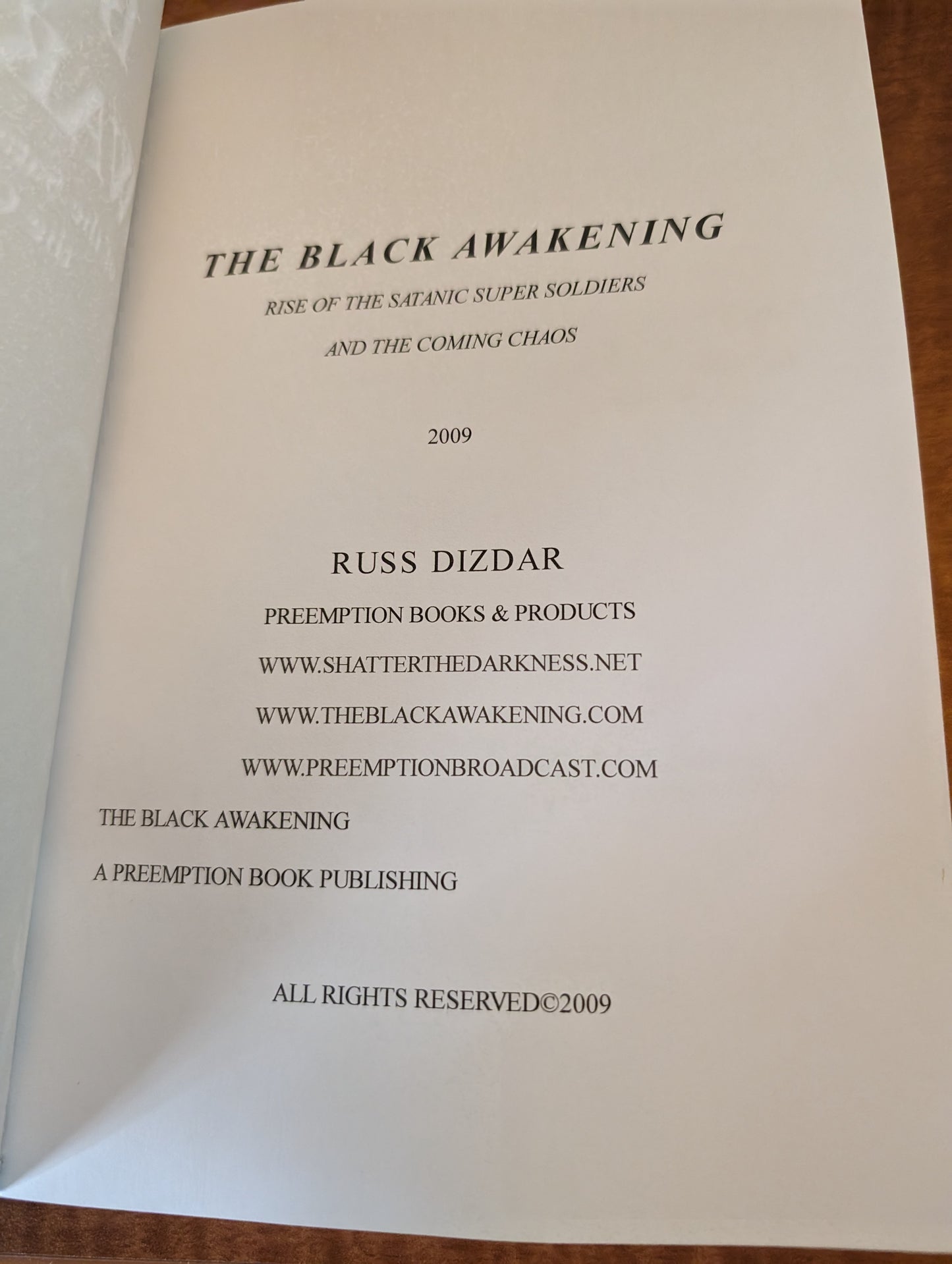 The Black Awakening: Rise of the Satanic Super Soldiers and the Coming Chaos by Russ Dizdar