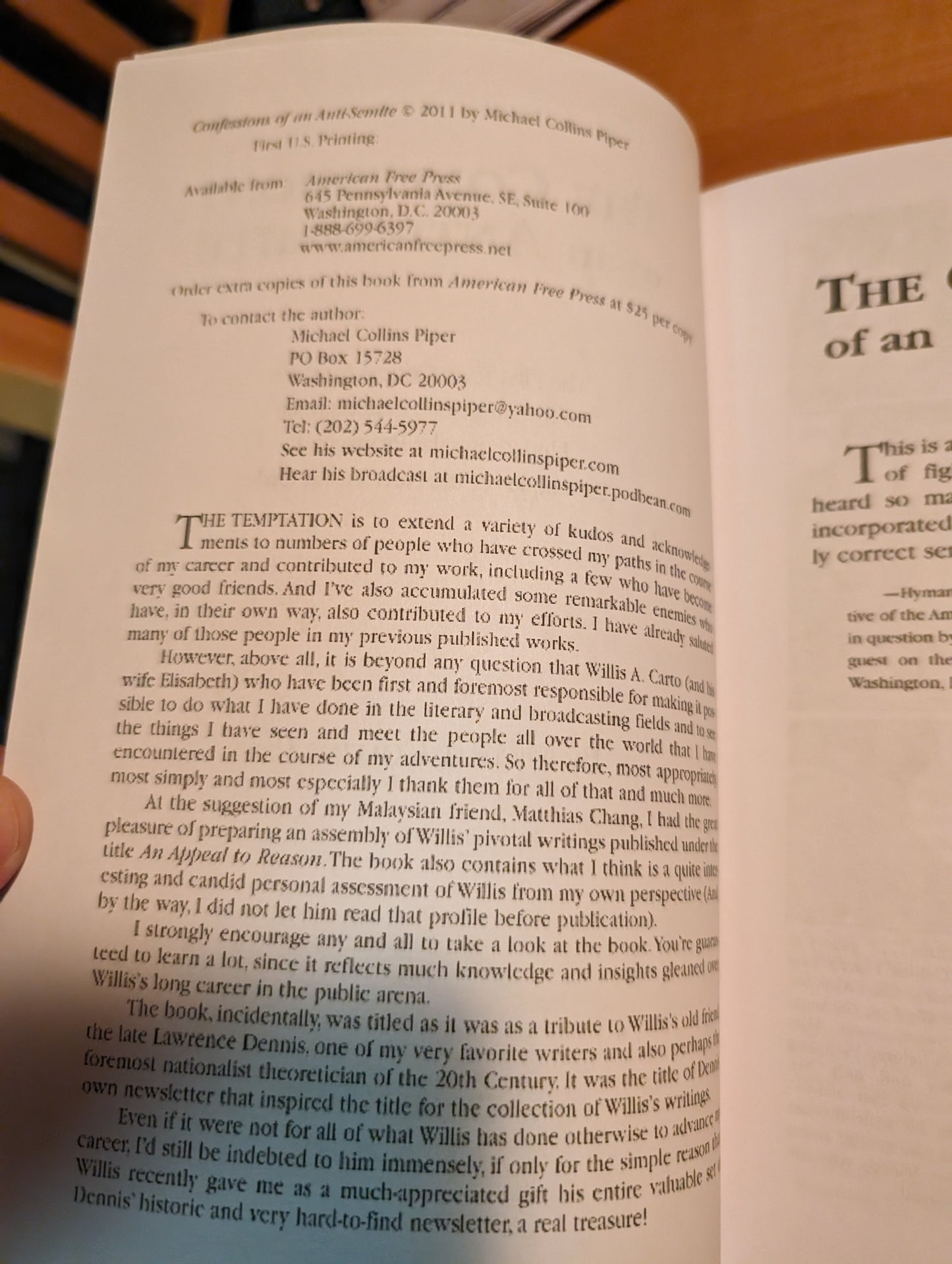 The Confessions of an Anti-Semite by Michael Collins Piper