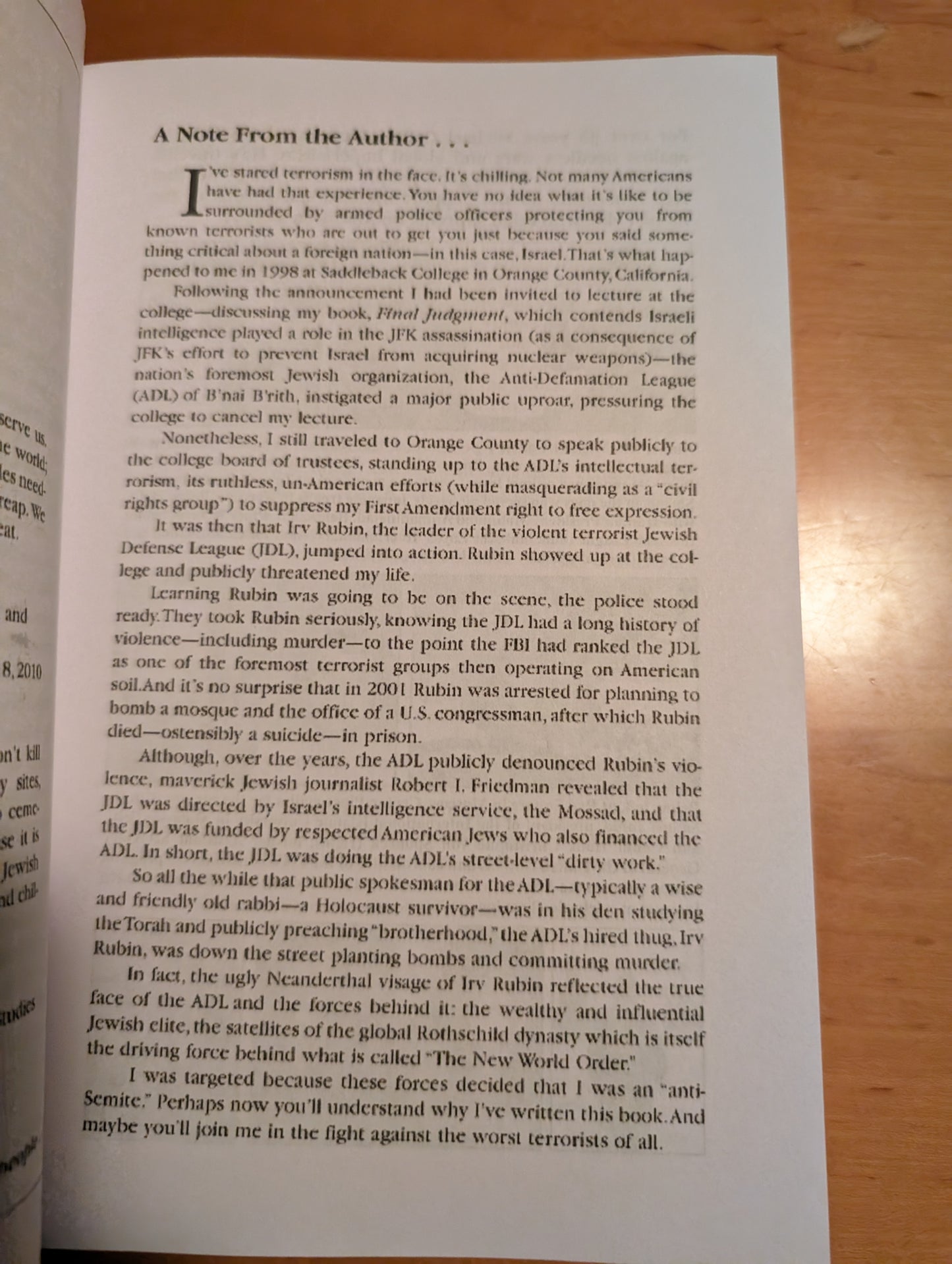The Confessions of an Anti-Semite by Michael Collins Piper