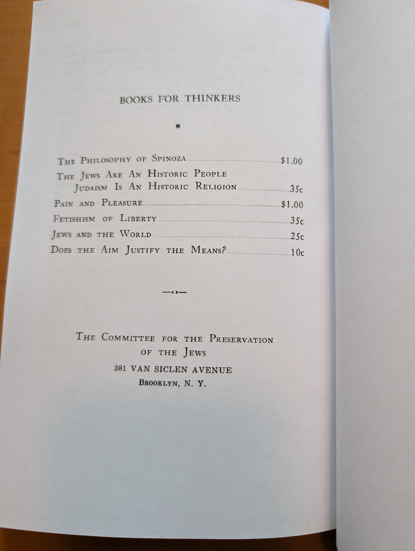 A Program for the Jews and an Answer to All Anti-Semites by Harry Waton