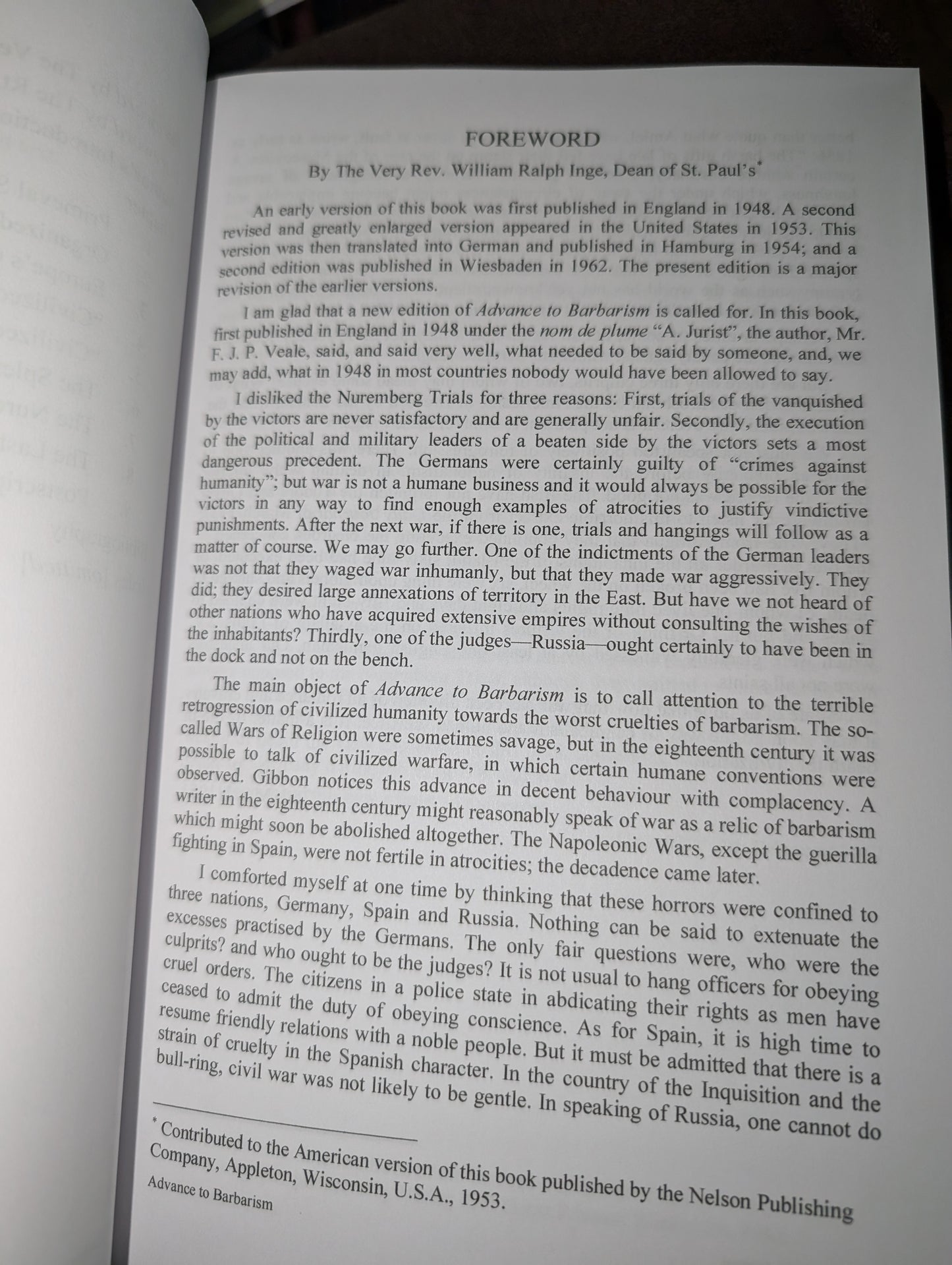 Advance to Barbarism by F.J.P. Veale