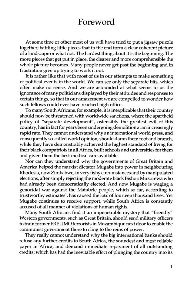 The Plot Against South Africa by Klaus D. Vaque