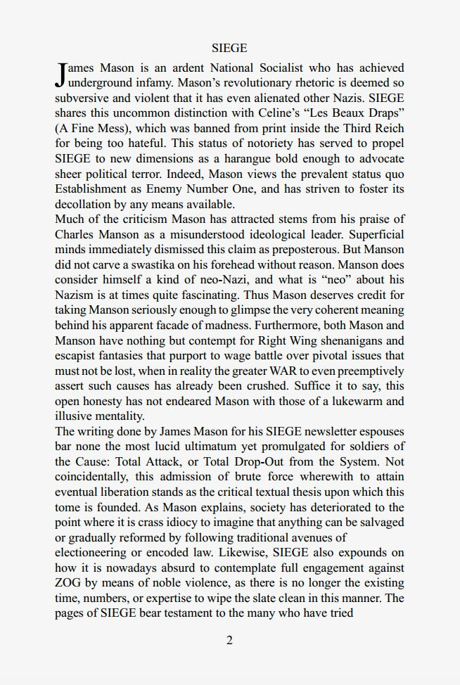 Siege: The Collected Writings of James Mason