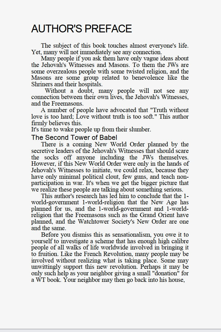 The Watchtower & The Masons by Fritz Springmeier