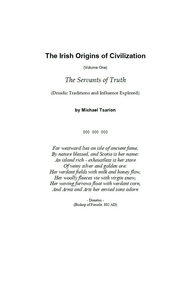 The Irish Origins of Civilization, Vol. 1 by Michael Tsarion