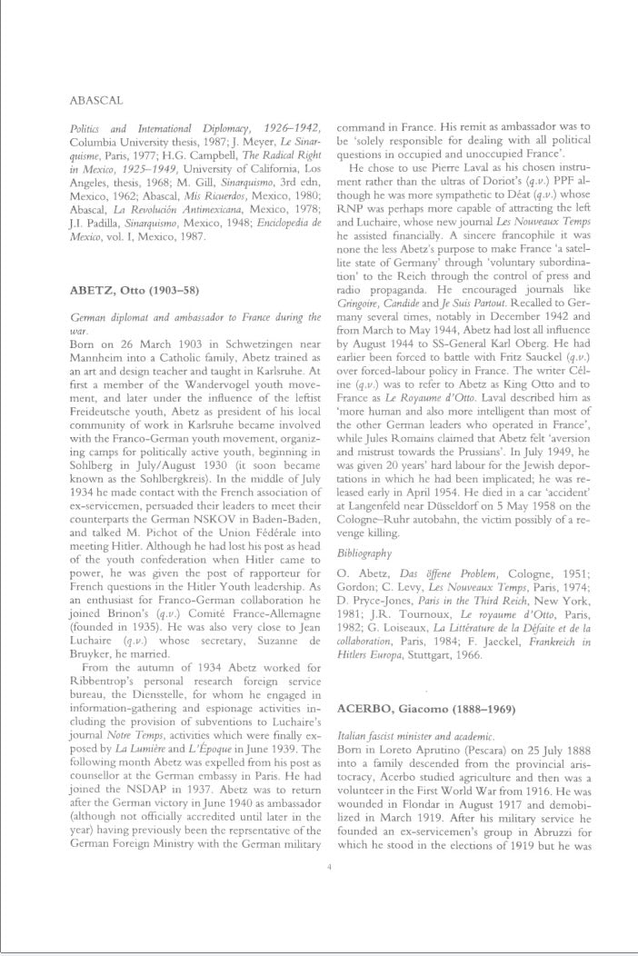Biographical Dictionary Of The Extreme Right Since 1890 by Philip Rees