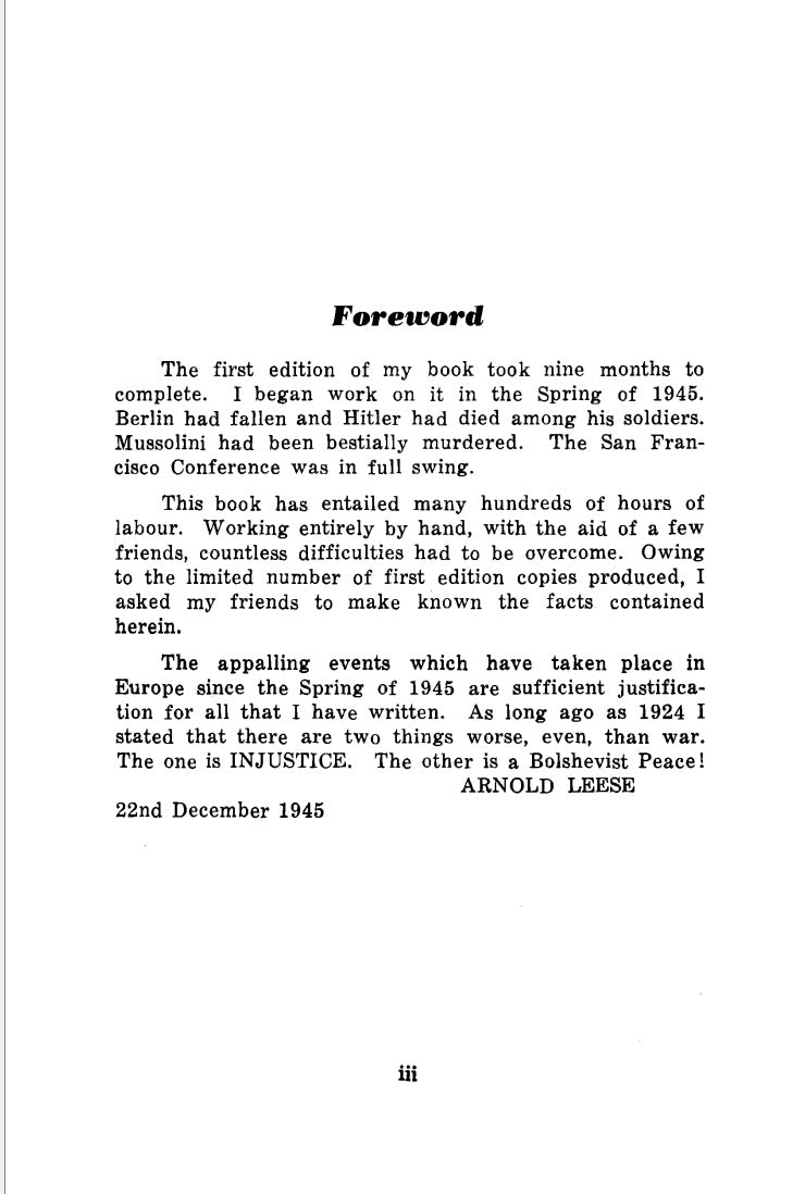 The Jewish War of Survival by Arnold Leese