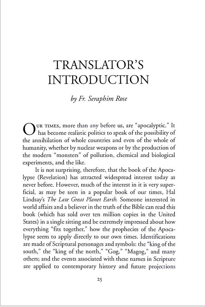 The Apocalypse: In the Teachings of Ancient Christianity by Averky Taushev, Seraphim Rose (Translator)