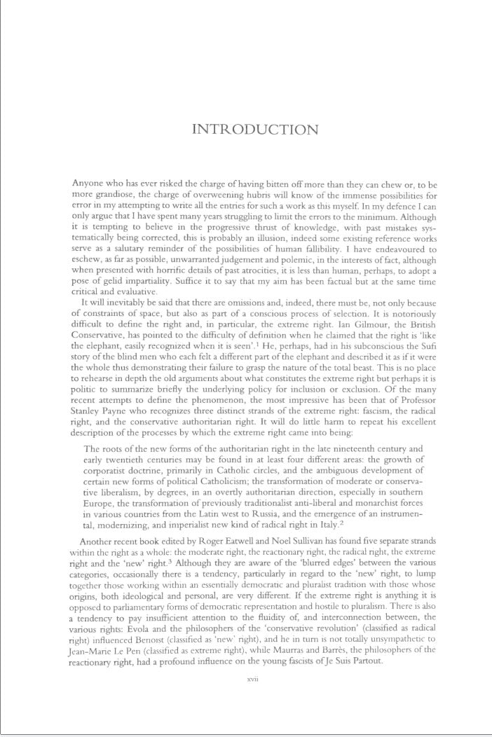 Biographical Dictionary Of The Extreme Right Since 1890 by Philip Rees