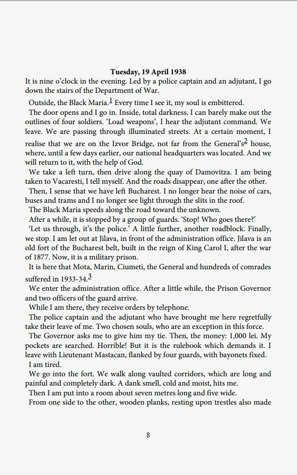 The Prison Notes by Corneliu Zelea Codreanu
