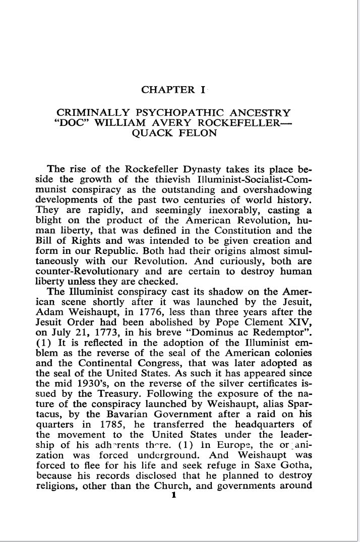 The Truth About Rockefeller: Studies In Criminal Psychopathy by Emanuel Josephson