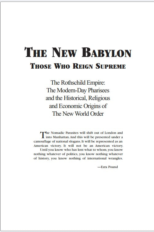 The New Babylon by Michael Collins Piper